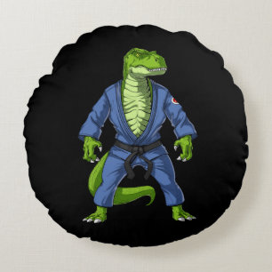 T-Rex Dinosaurier Jiu-Jitsu Rundes Kissen
