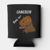 T-rex Dinosaurier kann Personalisierte Bezeichnung Dosenkühler (Rückseite)