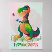T-Rex Dinosaurier Kids Room Poster Dino Kinderzimm (Vorne)