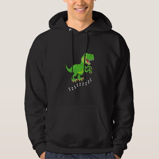 T REX Dinosaurier Kinder Spaß Hoodie (Vorderseite)