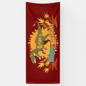 T-rex Dinosaurier Kind's Birthday Banner (Vertikal)