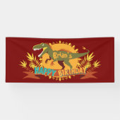 T-rex Dinosaurier Kind's Birthday Banner (Horizontal)