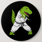 T-Rex Dinosaurier Ninja Kampfkunst-Karate Button (Vorderseite)