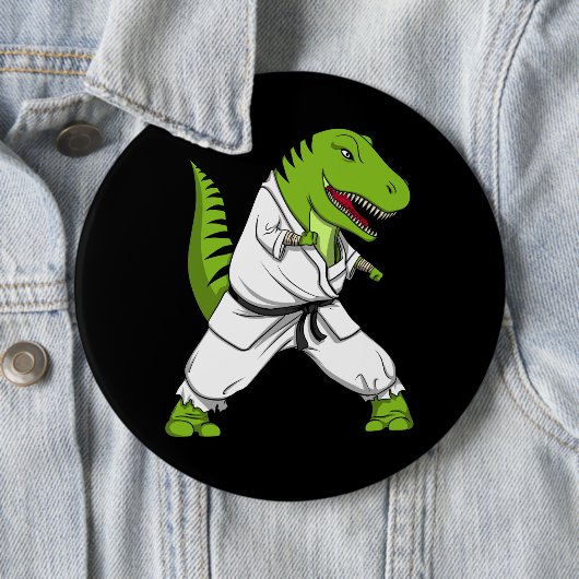 T-Rex Dinosaurier Ninja Kampfkunst-Karate Button (Beispiel)