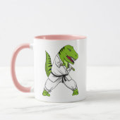 T-Rex Dinosaurier Ninja Kampfkunst-Karate Tasse (Links)