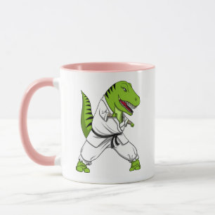 T-Rex Dinosaurier Ninja Kampfkunst-Karate Tasse