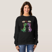 T-Rex-Dinosaurier-Paar Umarme Mich Cool Sweatshirt (Vorne ganz)