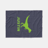 T rex Dinosaurier personalisierte Fleecedecke für  (Vorderseite (Horizontal))