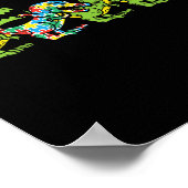 T-Rex Dinosaurier Puzzle Dino Autism Awareness ASL Poster (Ecke)