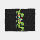 T-Rex-Dinosaurier-Puzzle Dino-Autismus-Bewusstsein Fleecedecke (Vorderseite (Horizontal))