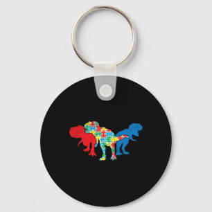 T-Rex-Dinosaurier-Puzzle Dino-Autismus-Bewusstsein Schlüsselanhänger