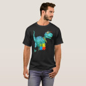 T-Rex-Dinosaurier-Puzzleteil Autismus-Bewusstsein T-Shirt (Vorne ganz)