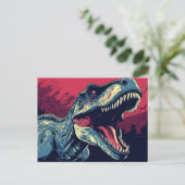 T-Rex Dinosaurier Reptil  Postkarte (Stehend Vorderseite)