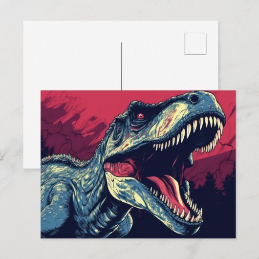 T-Rex Dinosaurier Reptil  Postkarte (Vorne/Hinten)