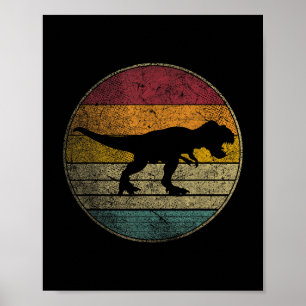 T Rex Dinosaurier - Retro Liebe Frauen Kinder Männ Poster