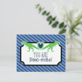 T-Rex Dinosaurier School Valentines Feiertagspostkarte (Stehend Vorderseite)