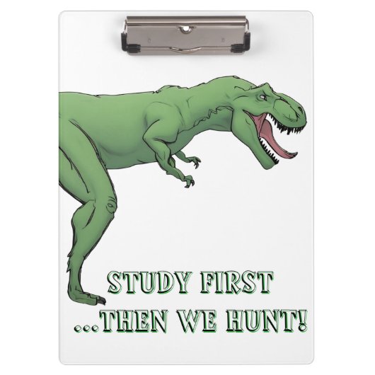 T-Rex Dinosaurier Schulmaterial Klemmbrett (Vorderseite)