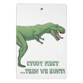 T-Rex Dinosaurier Schulmaterial Mini Klemmbrett (Rückseite)