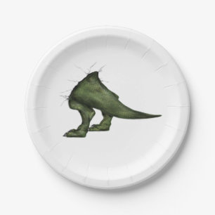 T-Rex Dinosaurier-Schwanz-Papier-Teller Pappteller