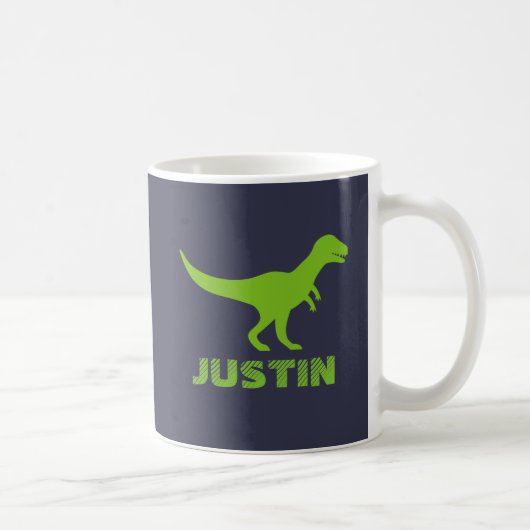 T Rex Dinosaurier Tasse personalisiert mit Kindern (Rechts)