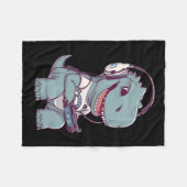 T. Rex-Dinosaurier Video Game Gamer Pl Fleecedecke (Vorderseite (Horizontal))