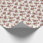 T-Rex Dinosaurier Weihnachtsgeschenk Packpapier (Ecke)