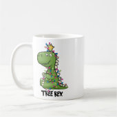 T-Rex-Dinosaurier-Weihnachtskostüm Xmas-Baum-Licht Kaffeetasse (Links)