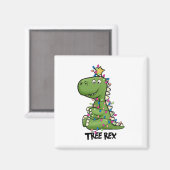 T-Rex-Dinosaurier-Weihnachtskostüm Xmas-Baum-Licht Magnet (Vorderseite/Rückseite)