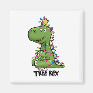 T-Rex-Dinosaurier-Weihnachtskostüm Xmas-Baum-Licht Magnet