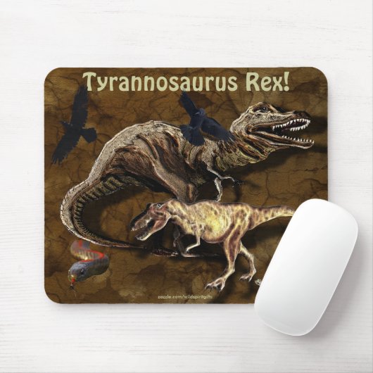 T-Rex Dinosaurier & Wildlife Mousepad (Mit Mouse)