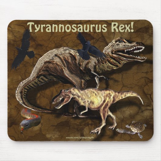 T-Rex Dinosaurier & Wildlife Mousepad (Vorne)