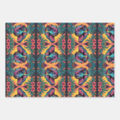 T-Rex Dinosaurier Wrapping Paper Flat Sheet Set 3 Geschenkpapier Set (Vorderseite 3)