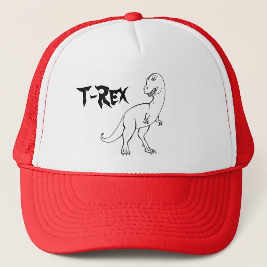 T-Rex/DinosaurierBaseballmütze Truckerkappe (Vorderseite)