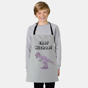 T-Rex-Dinosauriumdruck benutzerdefinierter Name  Schürze