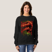 T Rex Dinosaurs Prehistoric Dinosaur Kids Or Adult Sweatshirt (Vorne ganz)