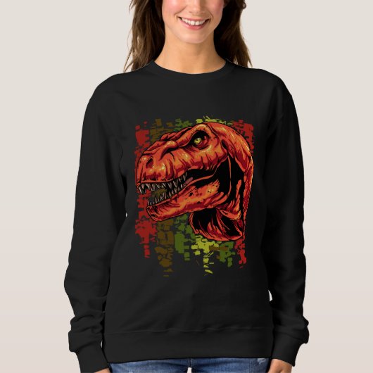 T Rex Dinosaurs Prehistoric Dinosaur Kids Or Adult Sweatshirt (Vorderseite)