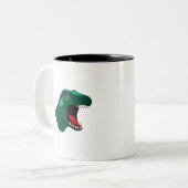 T Rex Dinossaur Zweifarbige Tasse (Vorderseite Links)