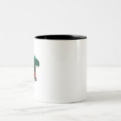 T Rex Dinossaur Zweifarbige Tasse (Mittel)