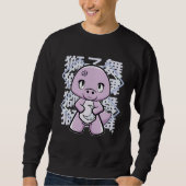 T Rex Dinsoaur With Moon Pastel Goth Sweatshirt (Vorderseite)
