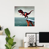 T Rex Diving Poster (Heimbüro)