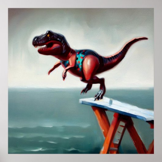 T Rex Diving Poster (Vorne)