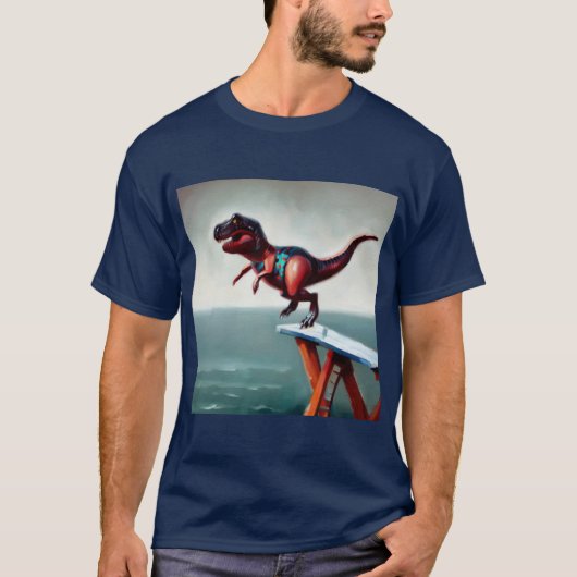 T Rex Diving T-Shirt (Vorderseite)