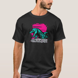 T Rex Dj Party Club Disk Jockey Edm Tanz Dinosauri T-Shirt