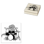 T-Rex Drummer Gummistempel (Stempel)