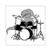 T-Rex Drummer Gummistempel (Prägung)