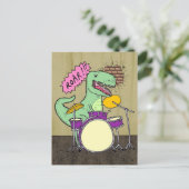 T Rex Drums Postkarte (Stehend Vorderseite)