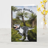 T Rex Editable Card mit Alter Karte (Gelbe Blume)