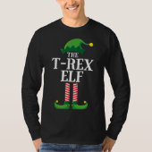 T Rex Elf Matching Family Group Weihnachts-Party T-Shirt (Vorderseite)
