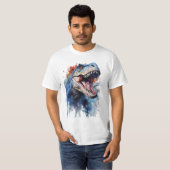 T-Rex en Fiesta de Colores T-Shirt (Vorne ganz)