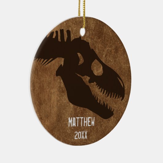 T-Rex entbeint personalisierte Verzierung Keramikornament (Rechts)